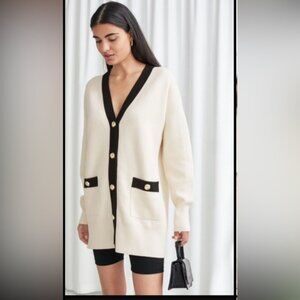 St. John Collection Santana KnitJacket in Vanilla/Black